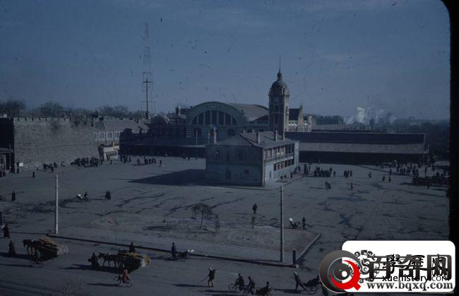 1948年，北京街景，崇祯皇帝上吊的歪脖树原来如此萧瑟