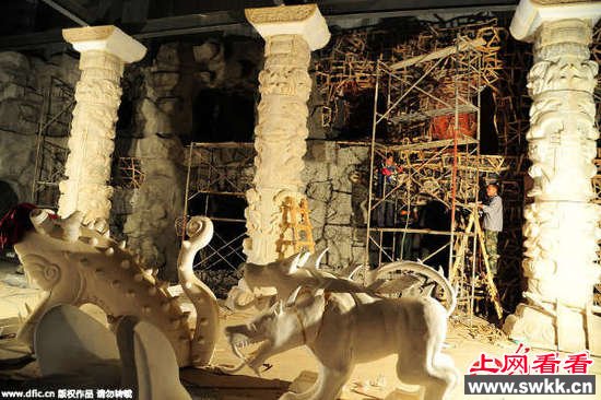 安徽狮身人面像腹中藏多尊佛像动物