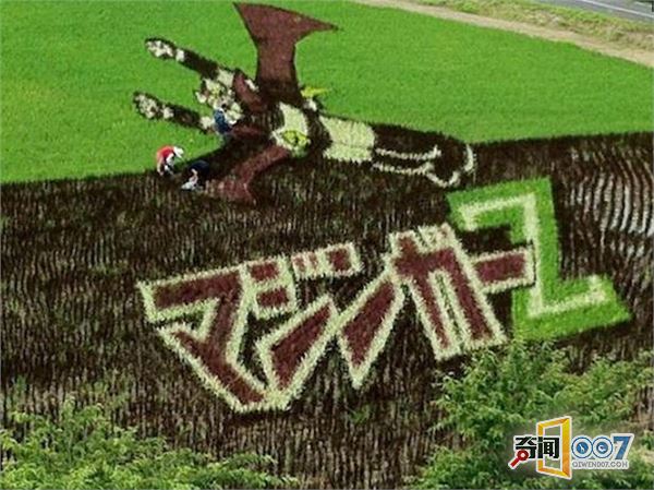 日本的稻田艺术：堪称日漫展