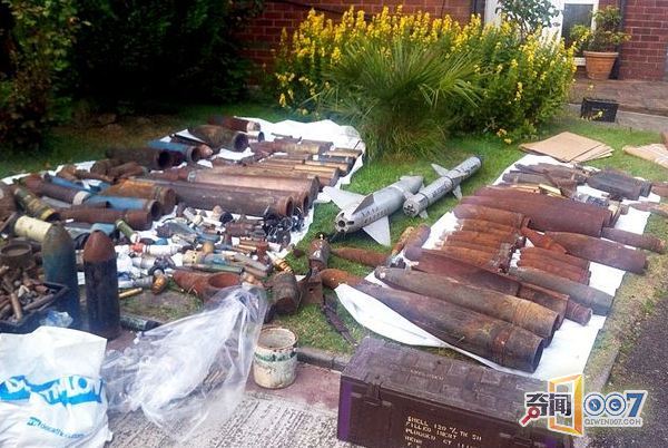 76岁老汉家藏80支枪和各种炮弹 还有“一战”时炮弹