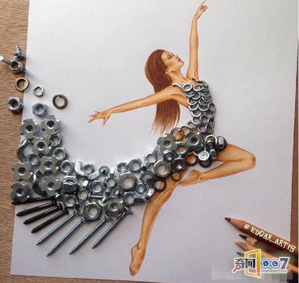 化腐朽为神奇创意设计，扑克牌回形针废报纸都能当裙子