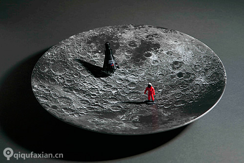 Space 月球碗 图案清晰而且精致