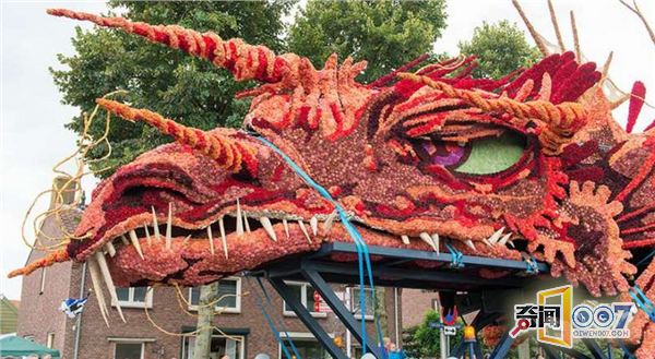 这就是在地表最狂”荷兰花卉节”出现的巨型花车