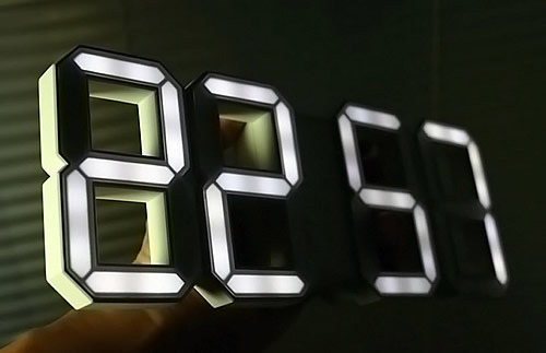 white+white 立体数字时钟 三维立体设计