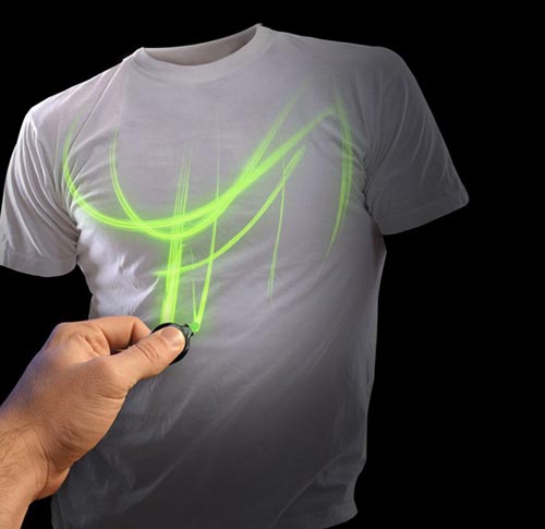 黑暗中你绝对是闪亮的 那T恤上的荧光彩绘