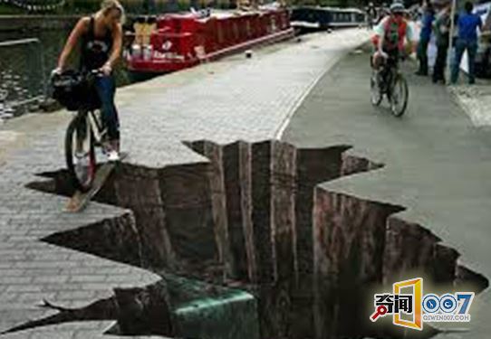 国外街头的3D艺术，以假乱真