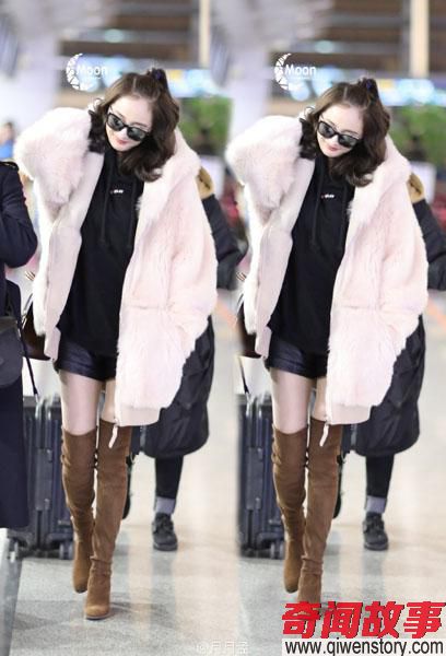 杨幂冬天穿成这样，网友喊话刘恺威去给杨幂买秋裤_0