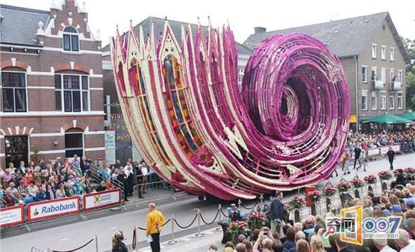 这就是在地表最狂”荷兰花卉节”出现的巨型花车