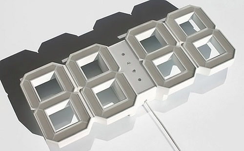 white+white 立体数字时钟 三维立体设计