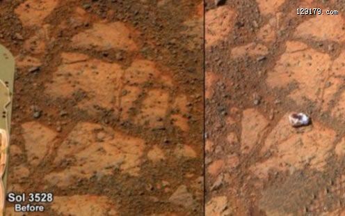 神秘火星现宽约1.5英寸的石头岩石 ＂尖峰岛＂或并非外星人杰作