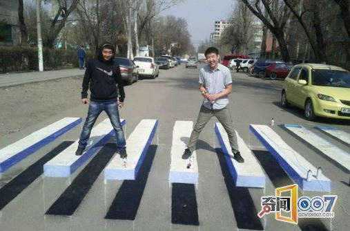 国外街头的3D艺术，以假乱真