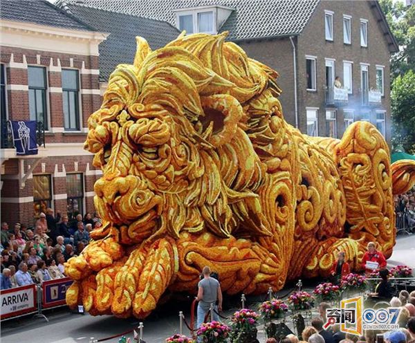 这就是在地表最狂”荷兰花卉节”出现的巨型花车