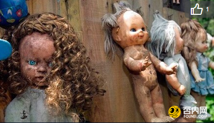 墨西哥娃娃岛丢弃的娃娃
