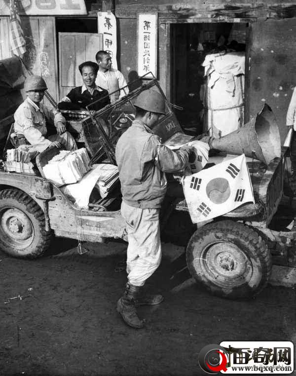 50年代初，被占领下的朝鲜平壤照片