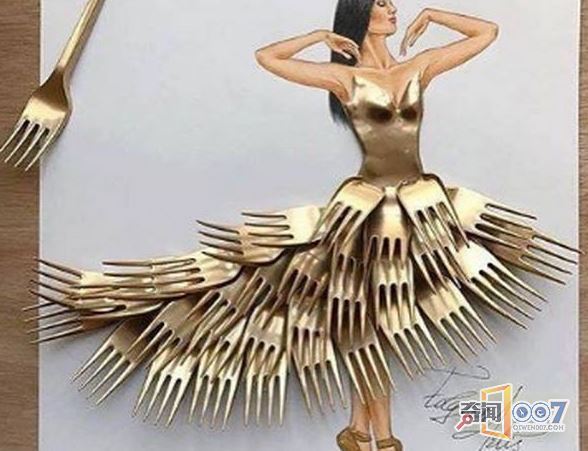 化腐朽为神奇创意设计，扑克牌回形针废报纸都能当裙子