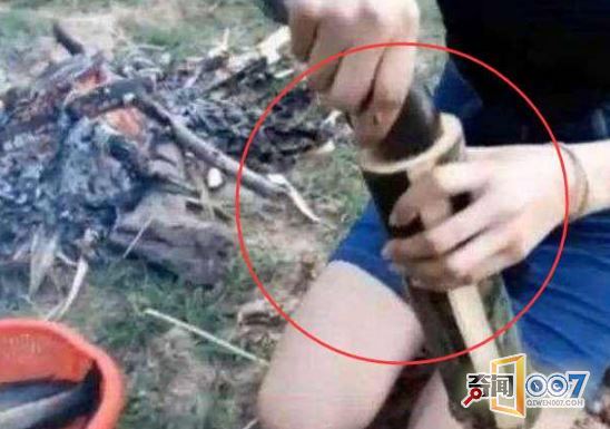 和女同事去山上野炊，口水直流