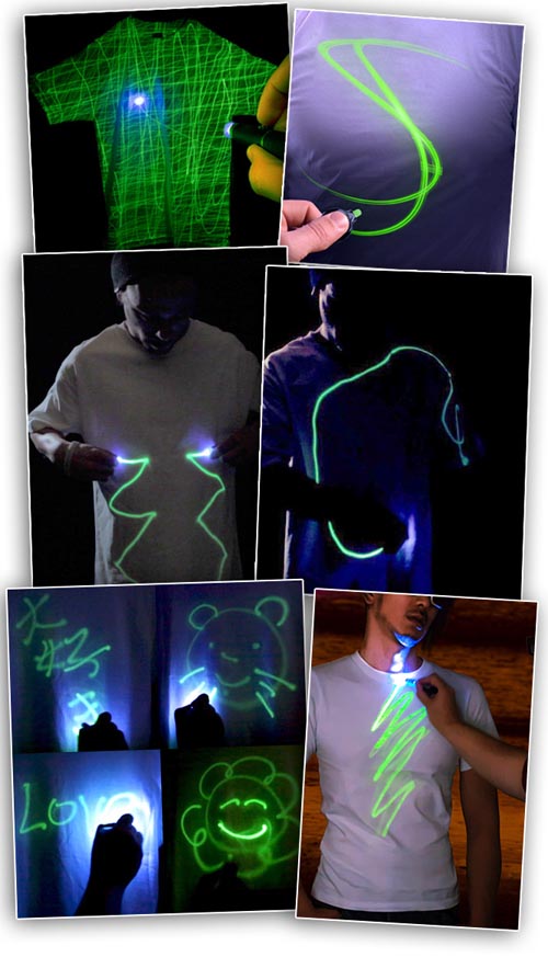 黑暗中你绝对是闪亮的 那T恤上的荧光彩绘