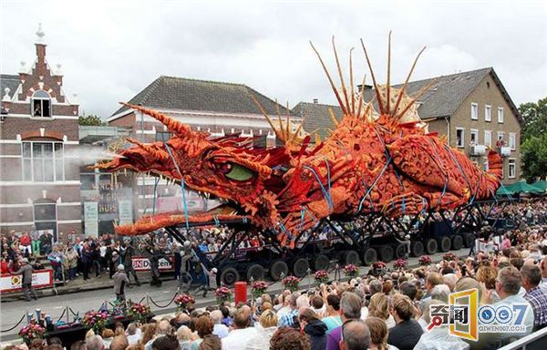 这就是在地表最狂”荷兰花卉节”出现的巨型花车