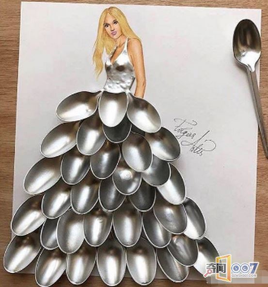 化腐朽为神奇创意设计，扑克牌回形针废报纸都能当裙子