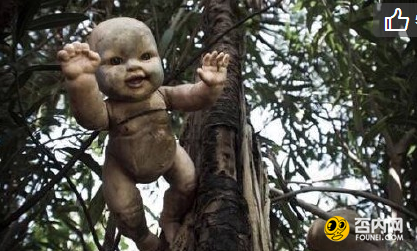 墨西哥娃娃岛丢弃的娃娃