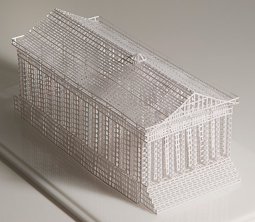 手工切割纸艺术作品 错综复杂的纸结构