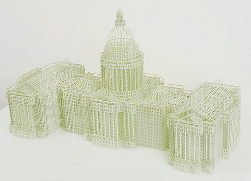 手工切割纸艺术作品 错综复杂的纸结构