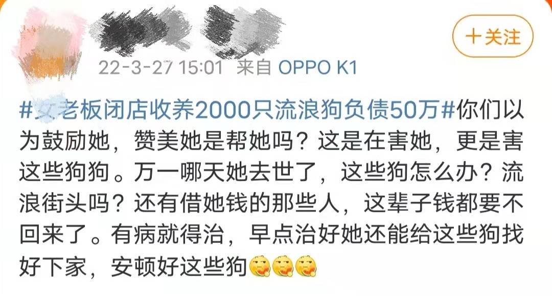 收养2000只流浪狗，负债50万遭家人抛弃，网友：这是病，得治！