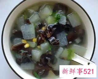 冬瓜木耳汤的做法和功效