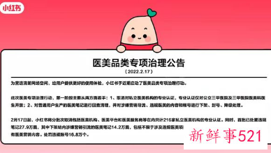 小红书再治理虚假种草,重点整治医美品类