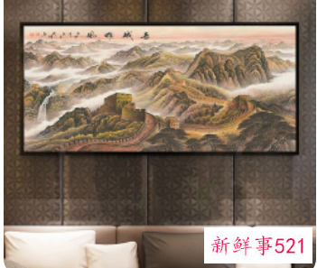 客厅沙发背靠西墙挂什么画好