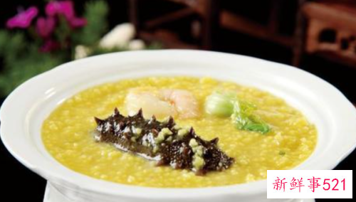 海参小米粥的做法