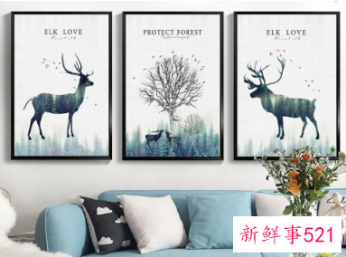 沙发背景画挂什么寓意好