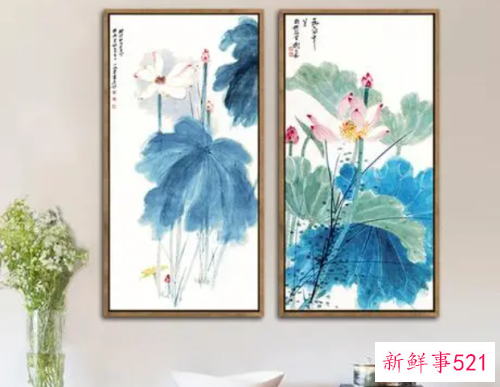 客厅挂荷花的风水好吗