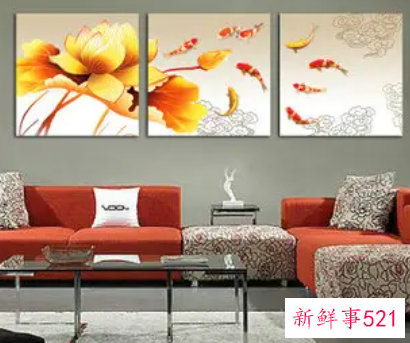 客厅挂荷花的风水好吗