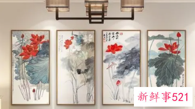 客厅挂荷花的风水好吗