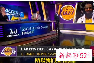 詹姆斯上演海报式隔扣,湖人重回西部第9