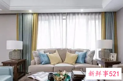 客厅什么颜色的窗帘比较好