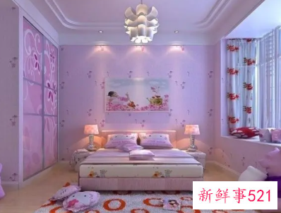 女生房间设计简约15平米紫色