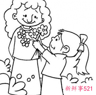 母亲节送给妈妈的画画