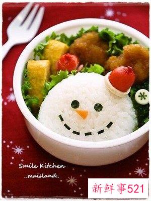 圣诞雪娃娃便当怎么做？