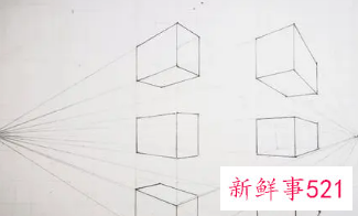 美术正方体透视图