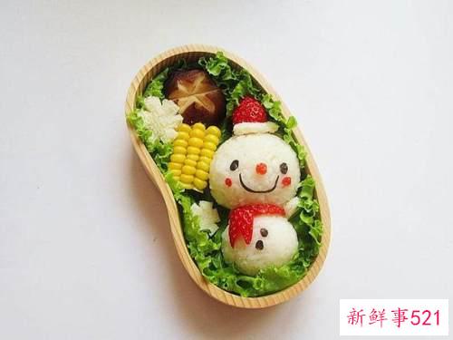 圣诞雪娃娃便当怎么做？