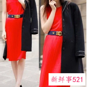 紫红色长裙配什么颜色长外套