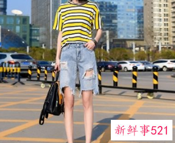 牛仔短裤配什么鞋图片