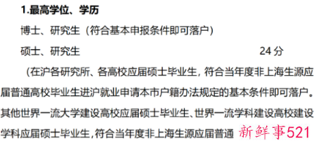 上海再放松落户政策，应届硕士毕业生可直接落户