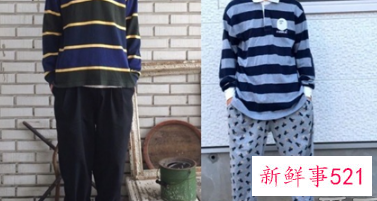 阔腿裤配polo衫男生