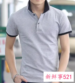 阔腿裤配polo衫男生