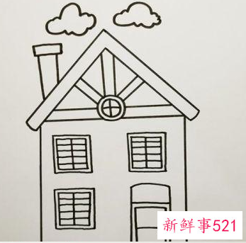 画画图片简单漂亮房子