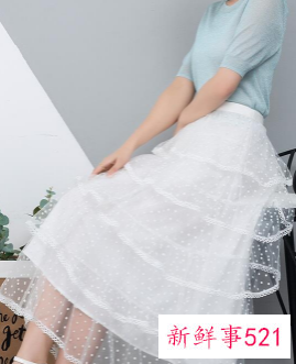 小个子穿蛋糕裙示范