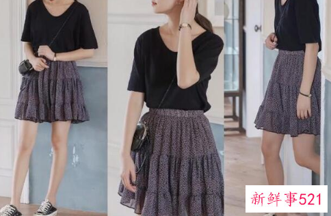 小个子穿蛋糕裙示范